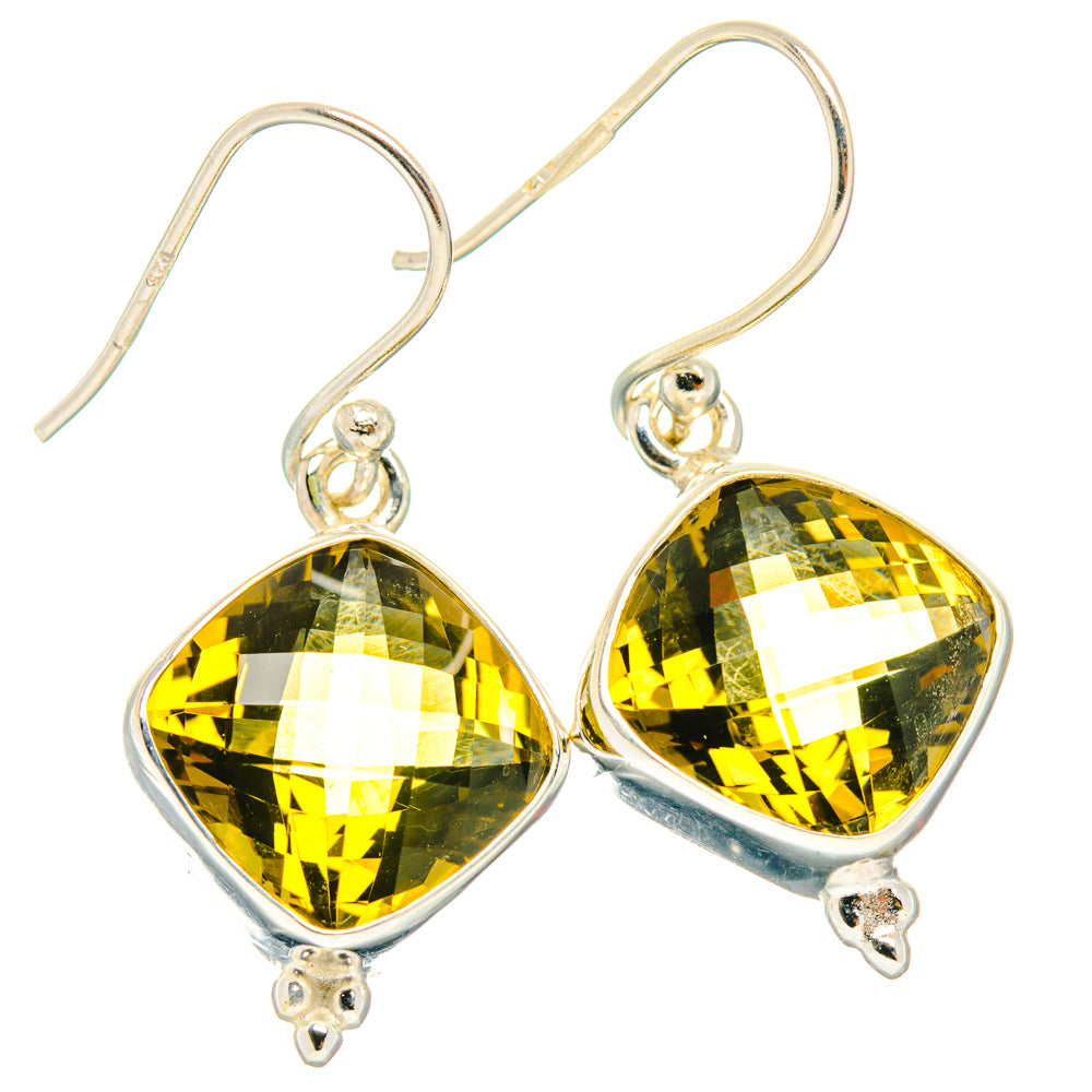 Olive Quartz Earrings handcrafted by Anasilvercos - EARR428316 - Photo 2