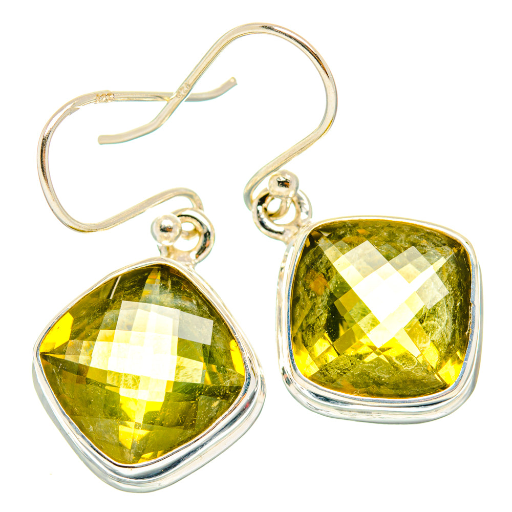 Lemon Quartz Earrings handcrafted by Anasilvercos - EARR428319 - Photo 2