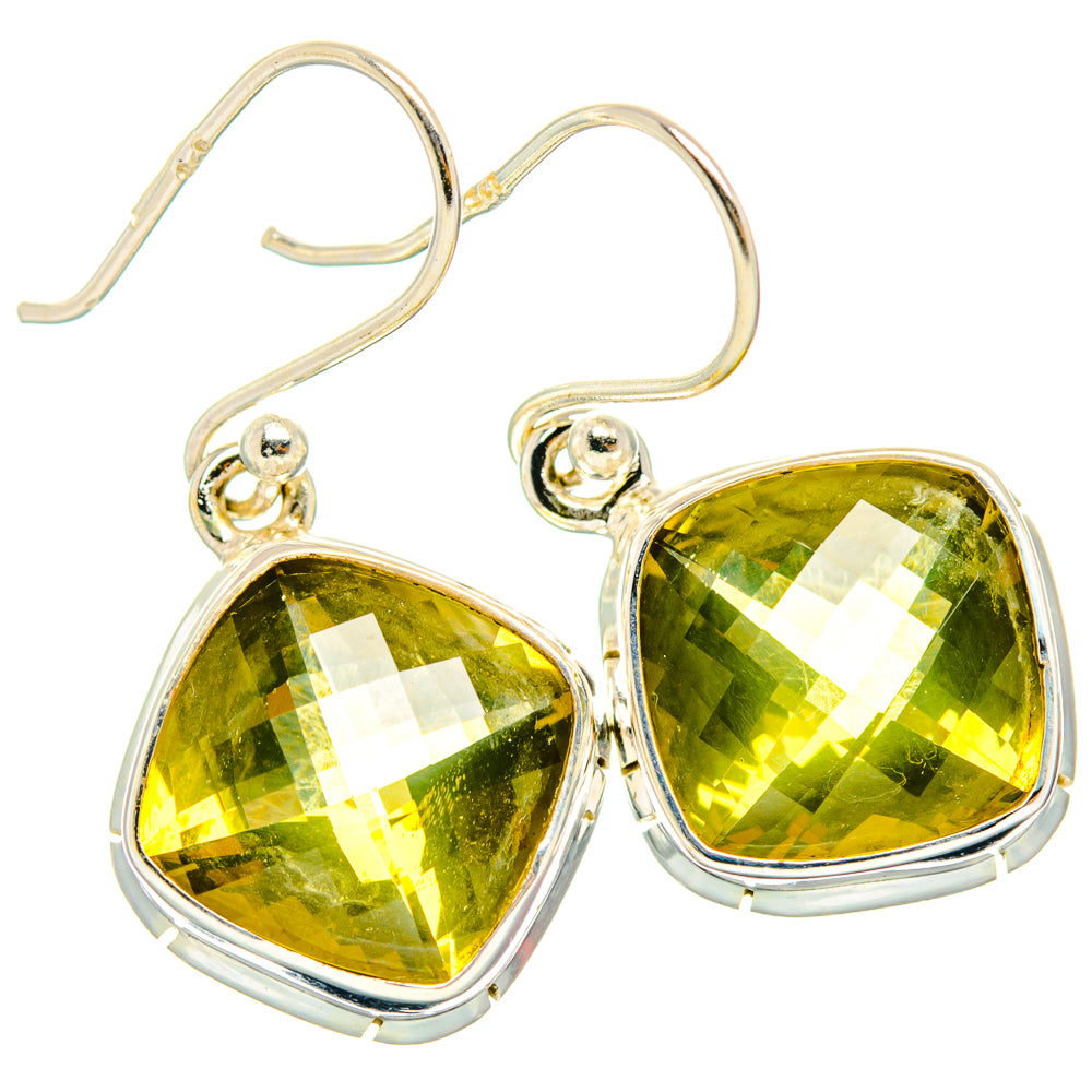 Lemon Quartz Earrings handcrafted by Anasilvercos - EARR428321 - Photo 2