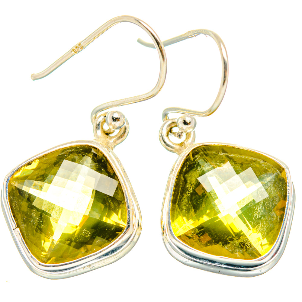 Lemon Quartz Earrings handcrafted by Anasilvercos - EARR428323 - Photo 2