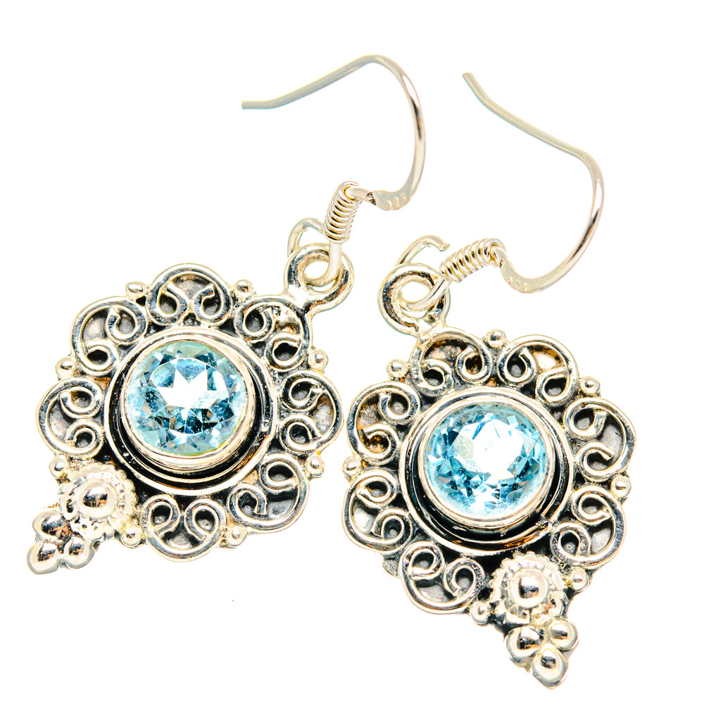 Blue Topaz Earrings handcrafted by Anasilvercos - EARR428325 - Photo 2