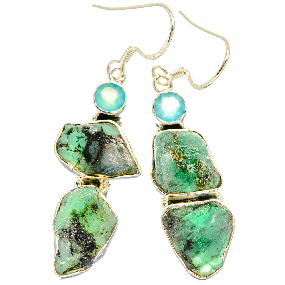 Emerald Earrings handcrafted by Anasilvercos - EARR428333 - Photo 2