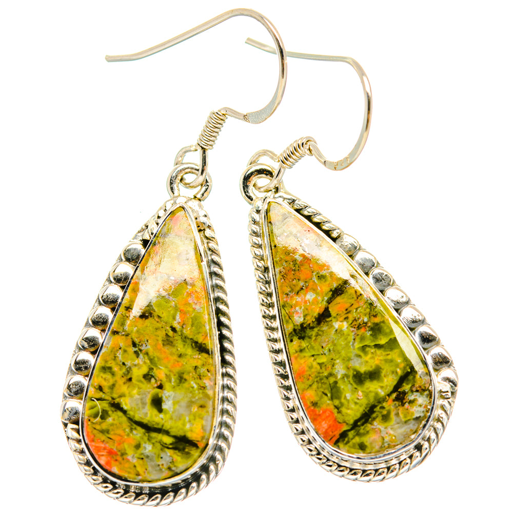 Unakite Earrings handcrafted by Anasilvercos - EARR428342 - Photo 2