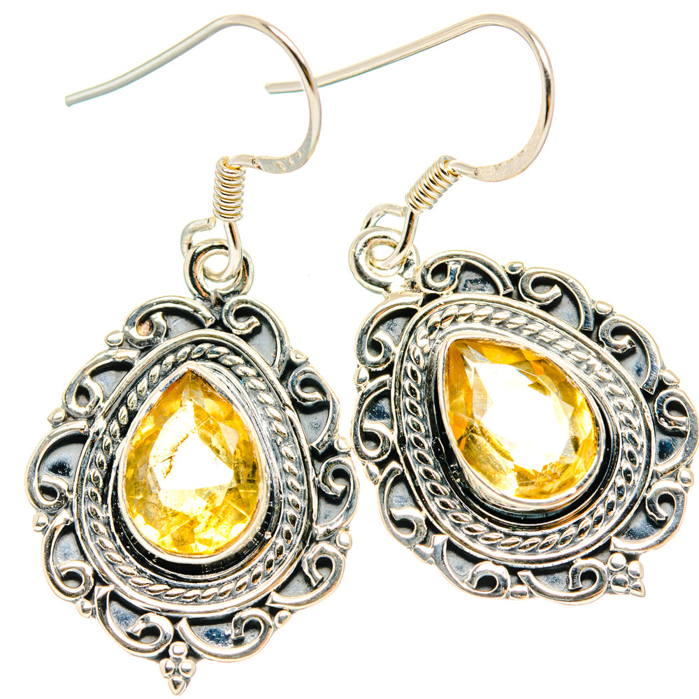 Citrine Earrings handcrafted by Anasilvercos - EARR428347 - Photo 2