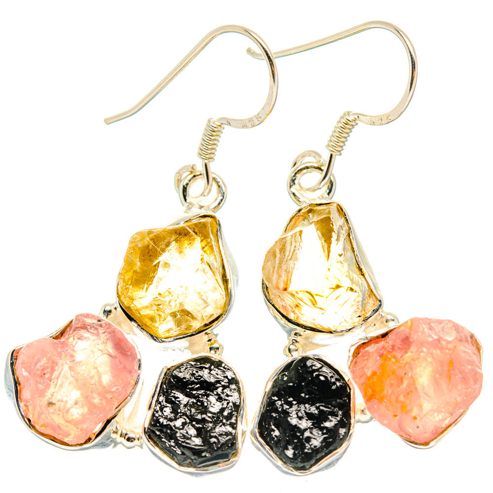 Rose Quartz Earrings handcrafted by Anasilvercos - EARR428348 - Photo 2