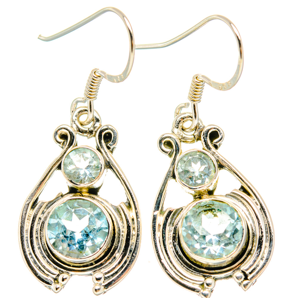 Blue Topaz Earrings handcrafted by Anasilvercos - EARR428354 - Photo 2