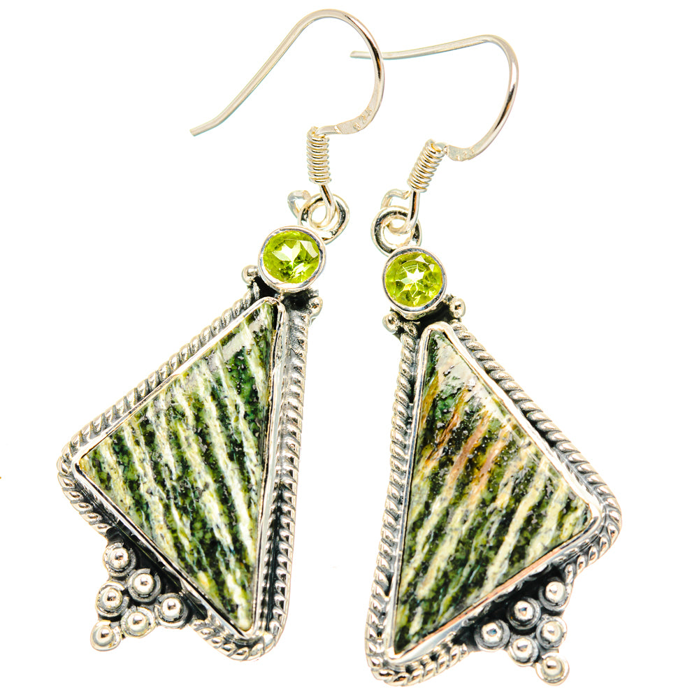 Green Swiss Opal Earrings handcrafted by Anasilvercos - EARR428357 - Photo 2