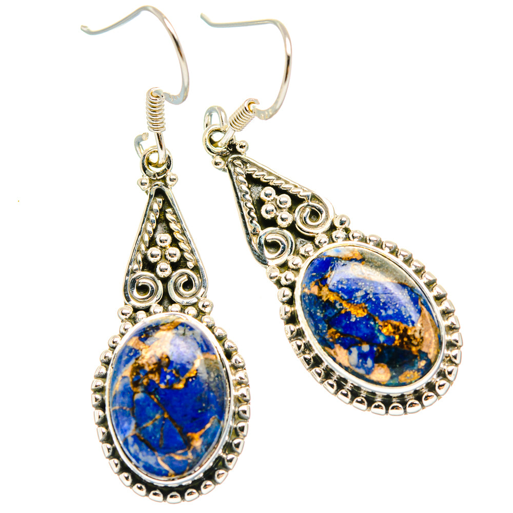 Lapis Lazuli Earrings handcrafted by Anasilvercos - EARR428358 - Photo 2