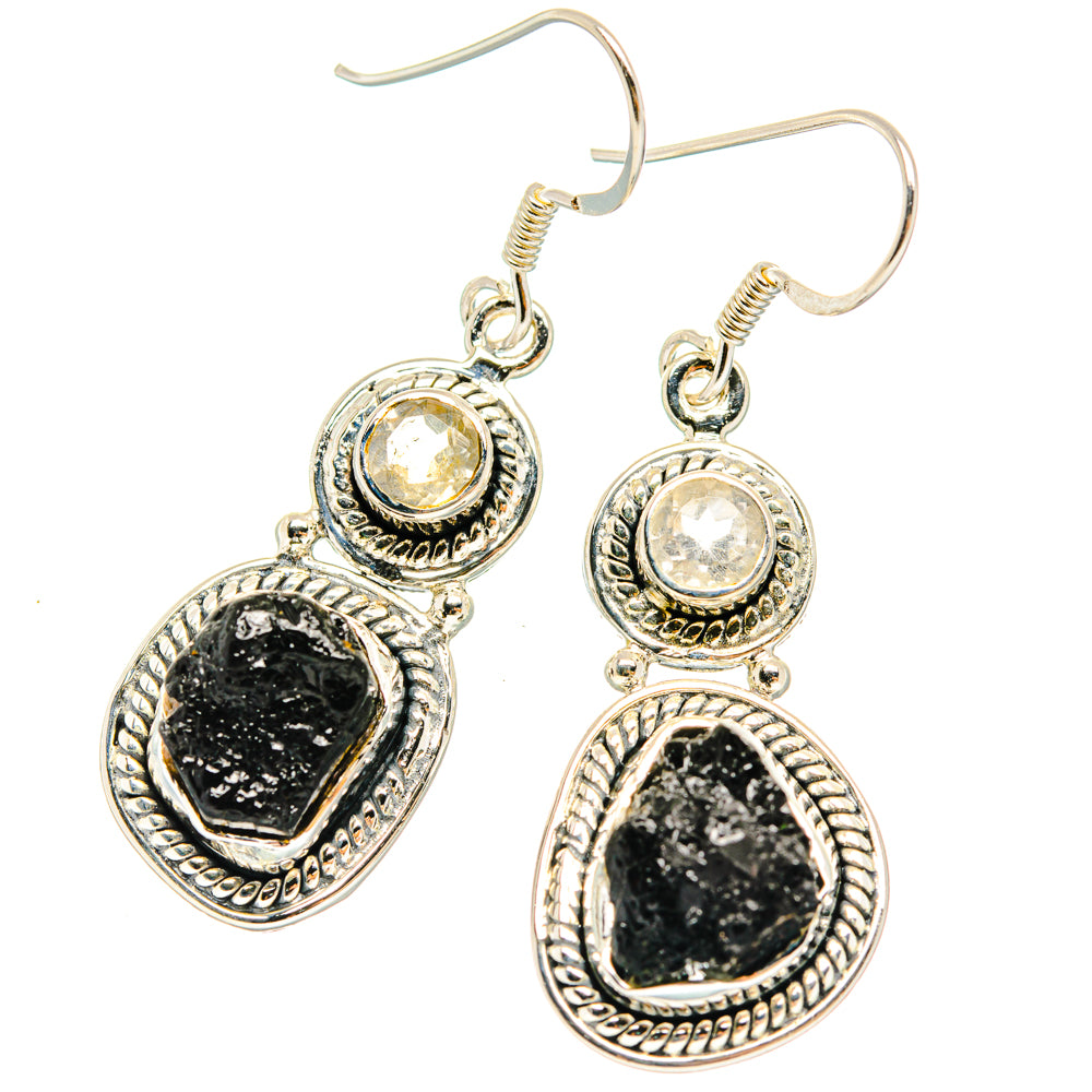 Tektite Earrings handcrafted by Anasilvercos - EARR428360 - Photo 2