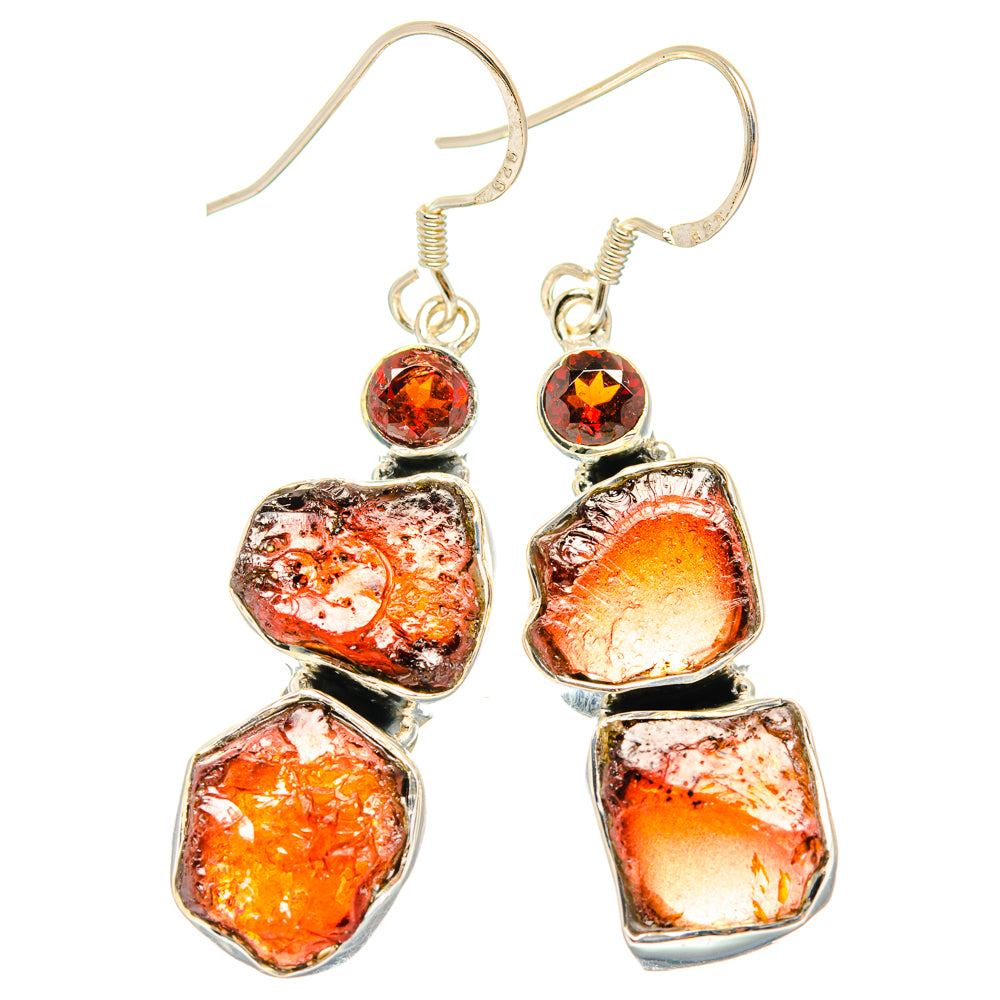 Garnet Earrings handcrafted by Anasilvercos - EARR428369 - Photo 2