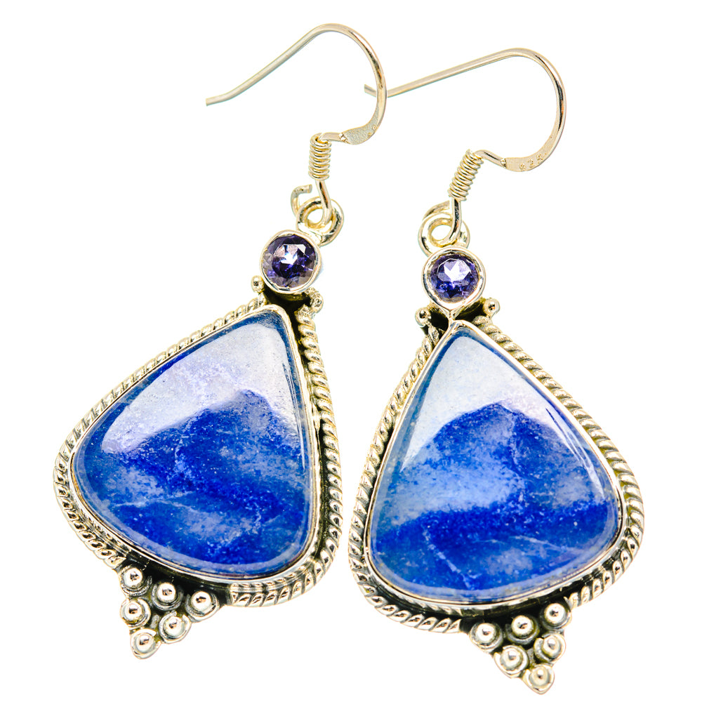 Sodalite Earrings handcrafted by Anasilvercos - EARR428370 - Photo 2
