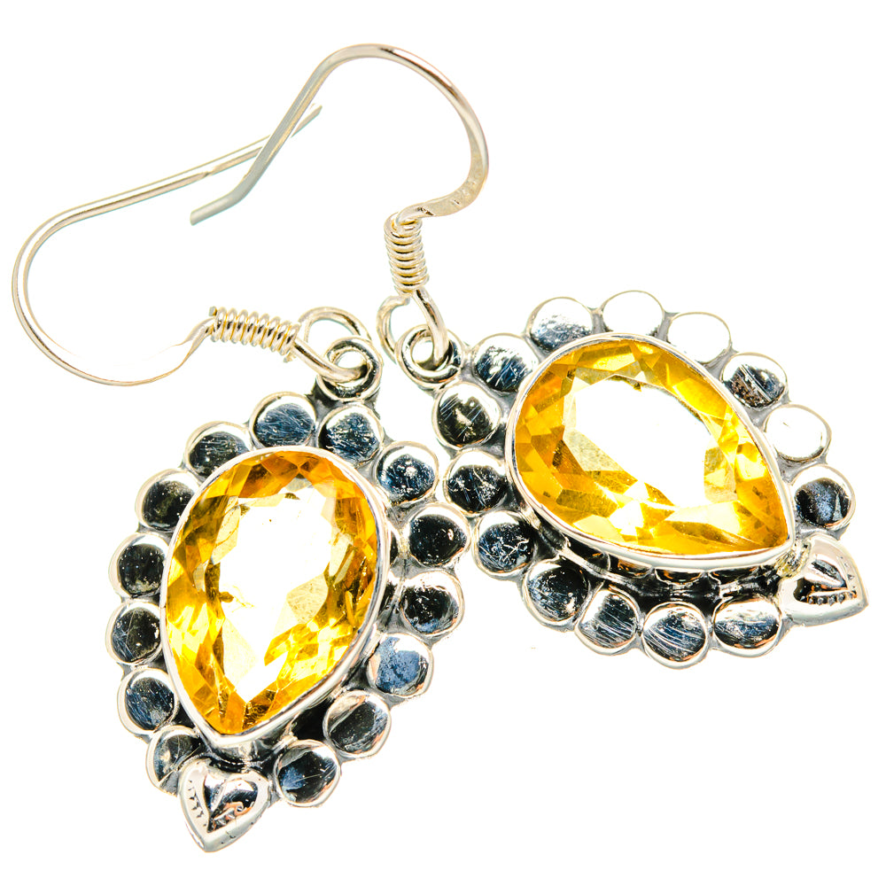 Citrine Earrings handcrafted by Anasilvercos - EARR428382 - Photo 2