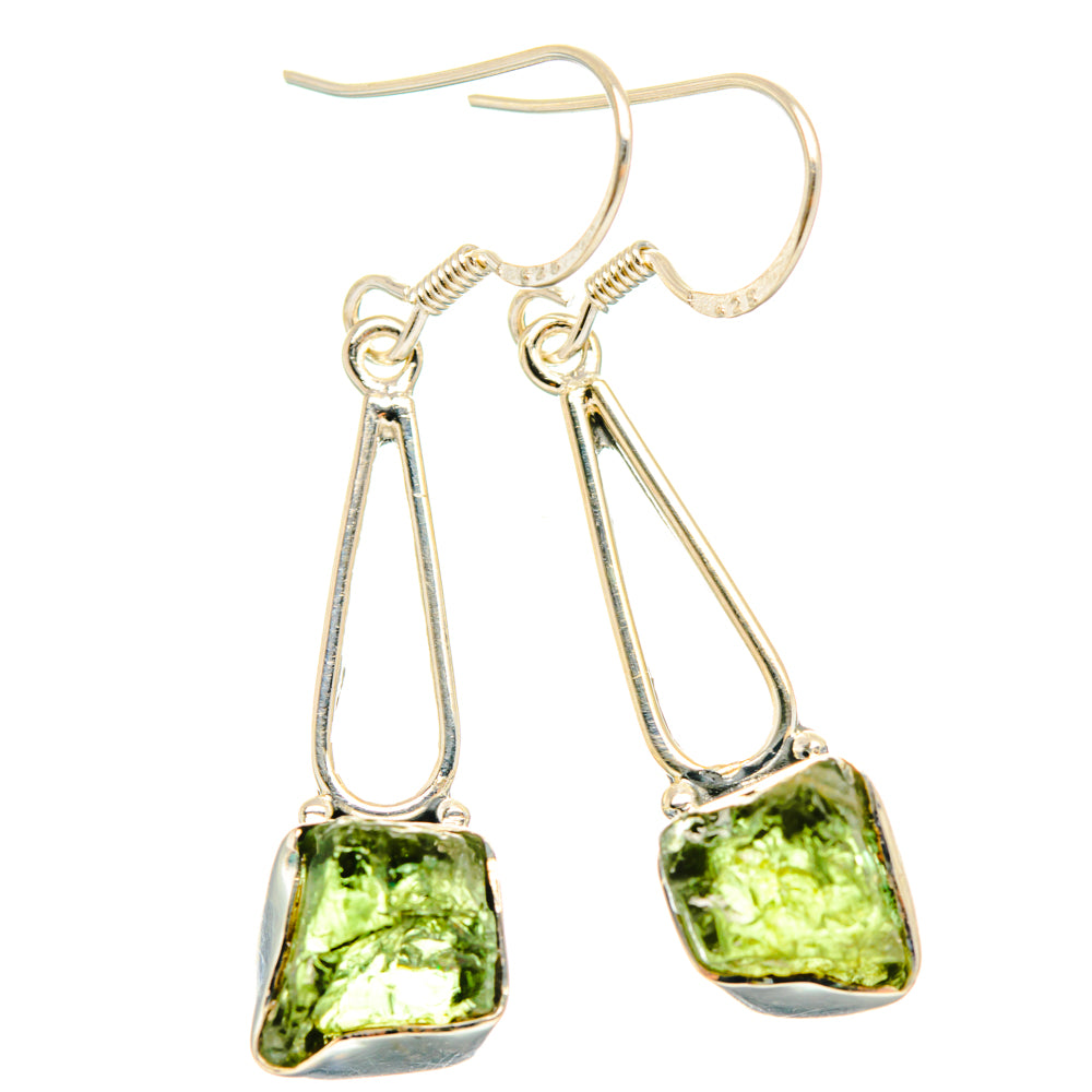 Green Tourmaline Earrings handcrafted by Anasilvercos - EARR428391 - Photo 2