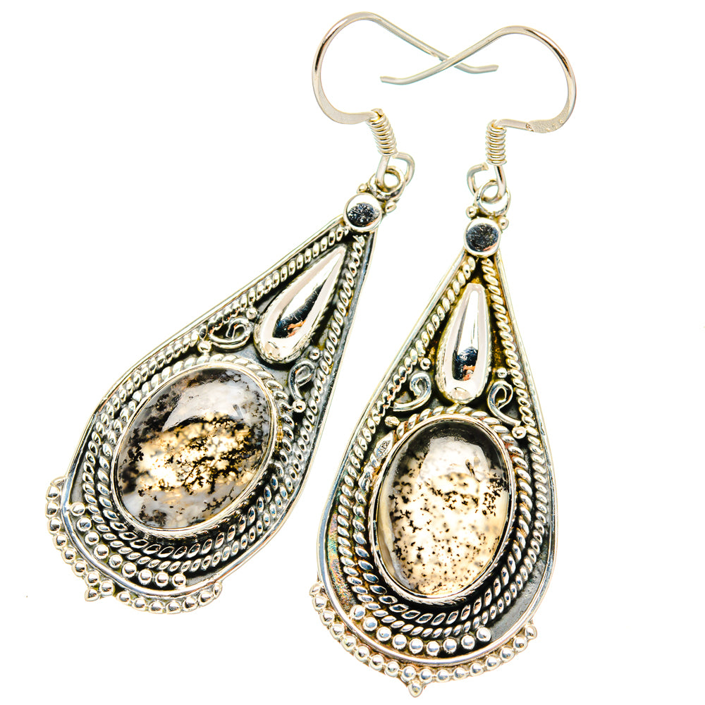 Dendritic Opal Earrings handcrafted by Anasilvercos - EARR428398 - Photo 2