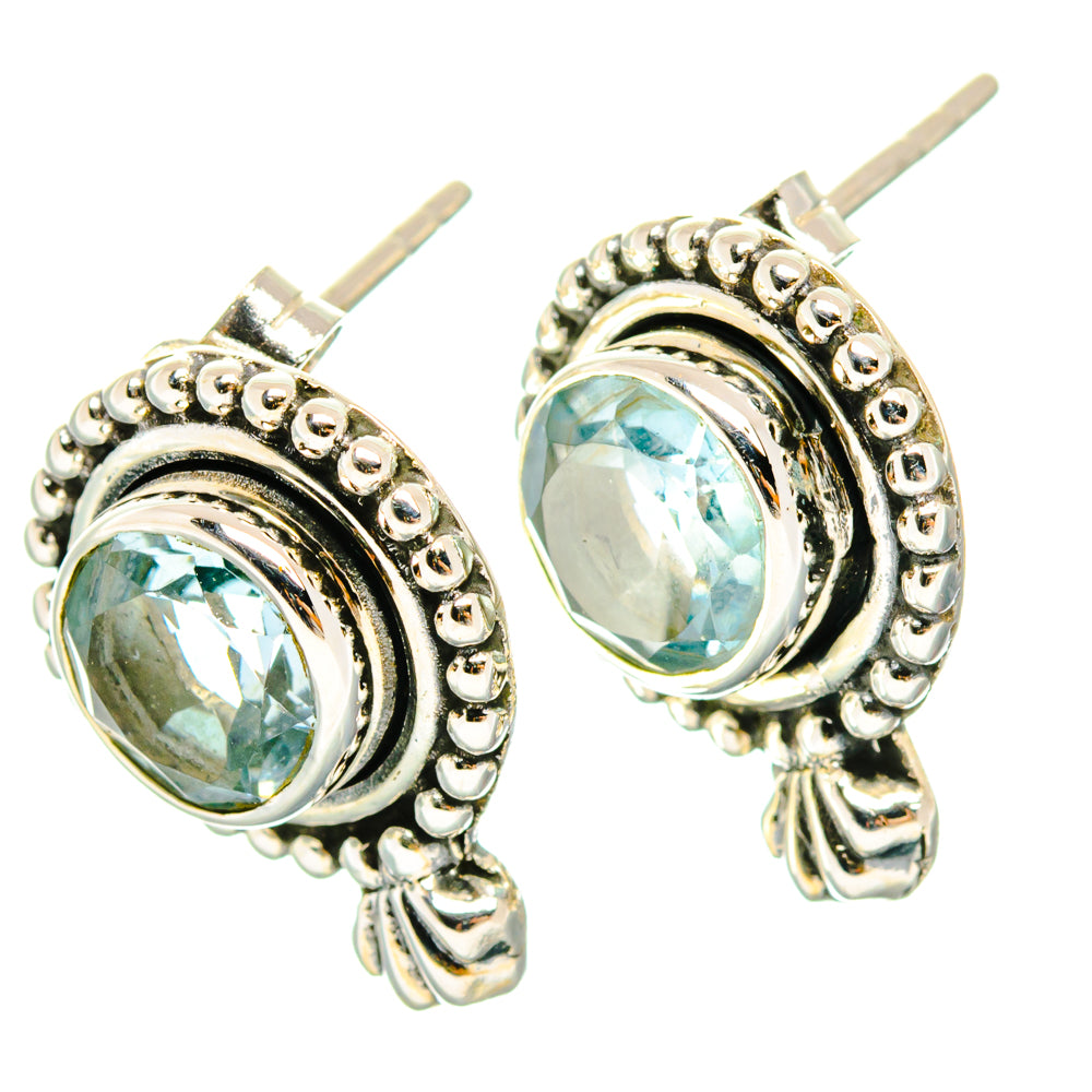 Blue Topaz Earrings handcrafted by Anasilvercos - EARR428399 - Photo 2