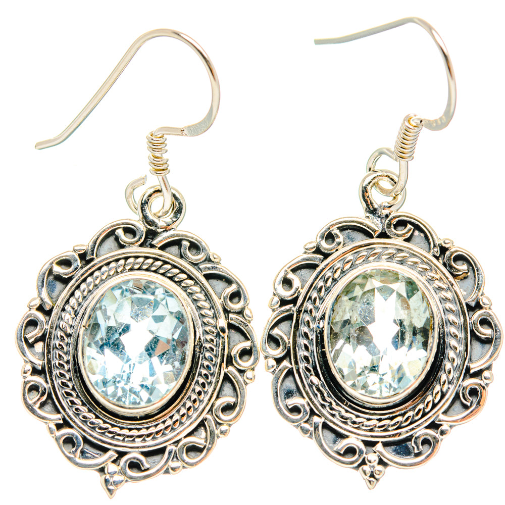 Blue Topaz Earrings handcrafted by Anasilvercos - EARR428408 - Photo 2