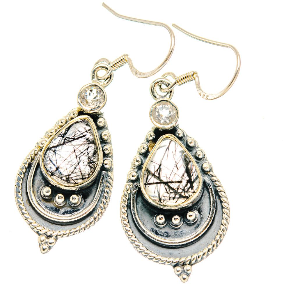 Tourmalinated Quartz Earrings handcrafted by Anasilvercos - EARR428417 - Photo 2