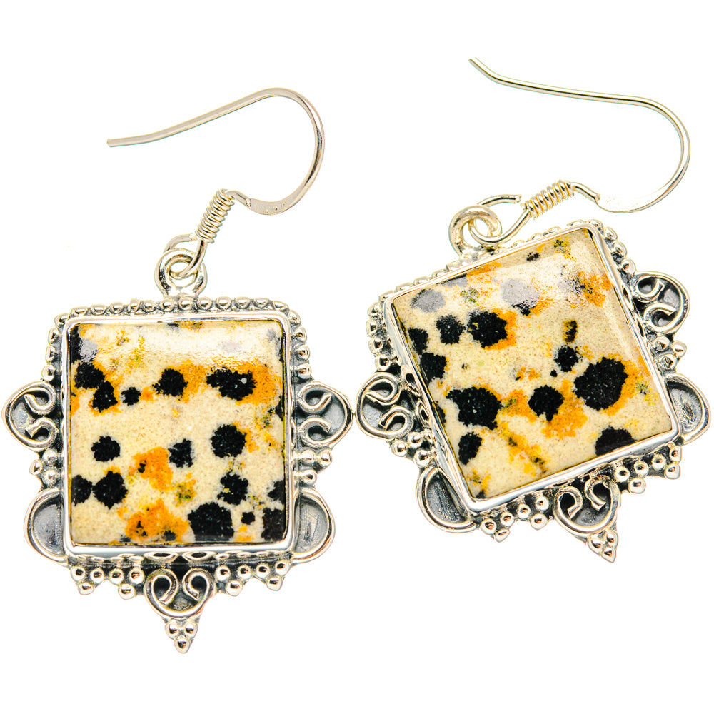 Dalmatian Jasper Earrings handcrafted by Anasilvercos - EARR428419 - Photo 2