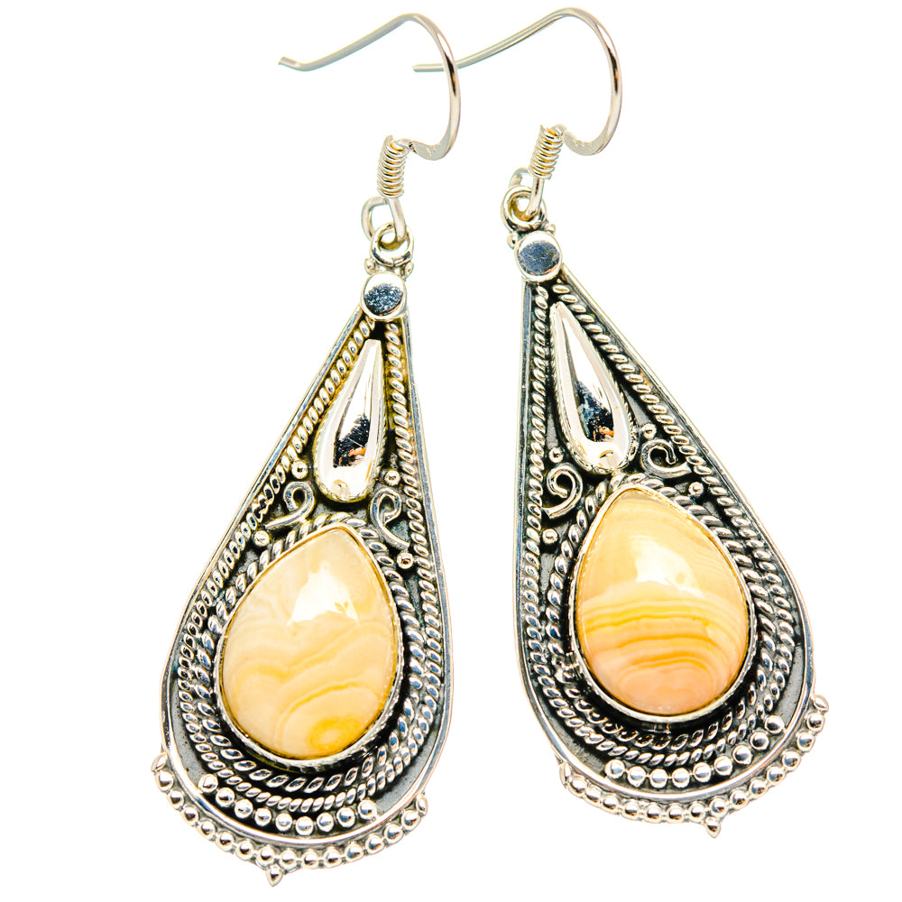 Laguna Lace Agate Earrings handcrafted by Anasilvercos - EARR428420 - Photo 2