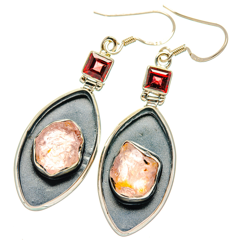 Morganite Earrings handcrafted by Anasilvercos - EARR428429 - Photo 2