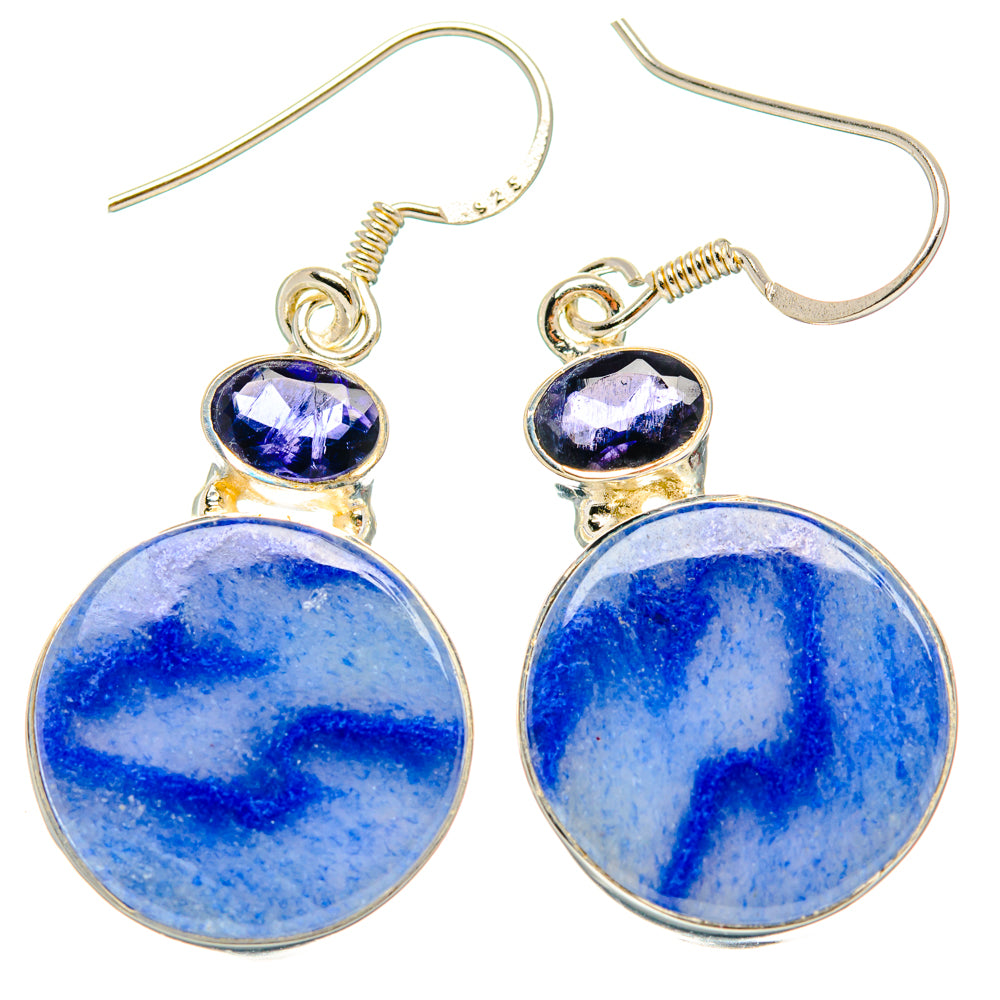 Sodalite Earrings handcrafted by Anasilvercos - EARR428430 - Photo 2