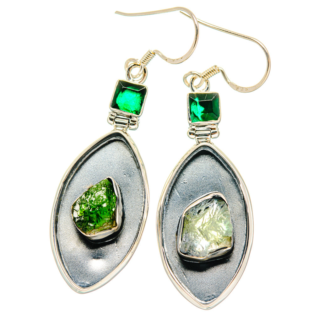 Chrome Diopside Earrings handcrafted by Anasilvercos - EARR428432 - Photo 2