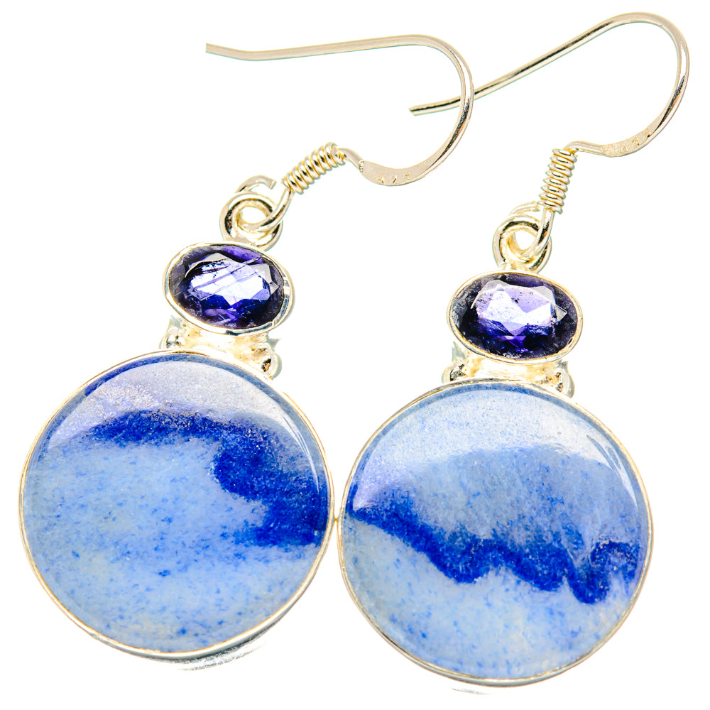 Sodalite Earrings handcrafted by Anasilvercos - EARR428437 - Photo 2