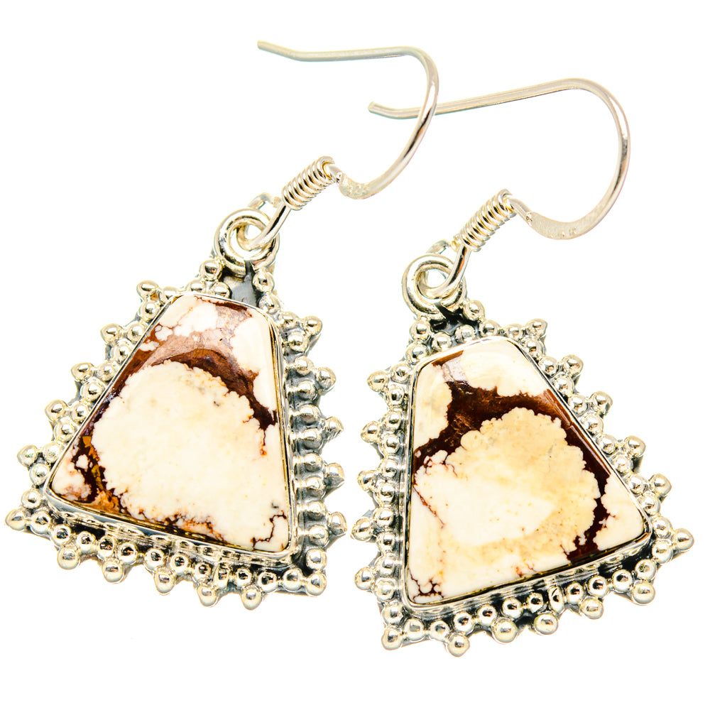 Wild Horse Jasper Earrings handcrafted by Anasilvercos - EARR428444 - Photo 2