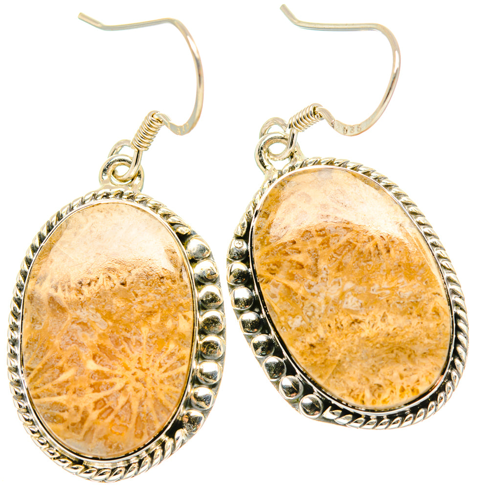 Fossil Coral Earrings handcrafted by Anasilvercos - EARR428468 - Photo 2