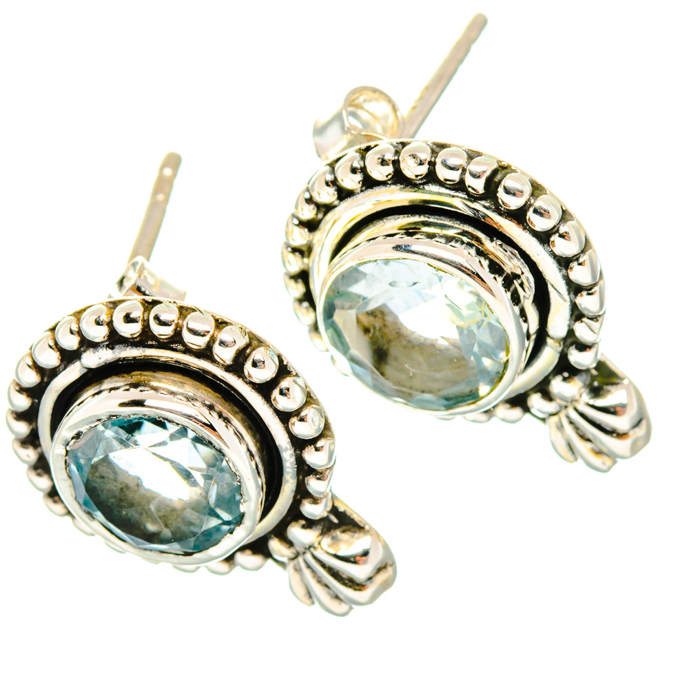 Blue Topaz Earrings handcrafted by Anasilvercos - EARR428470 - Photo 2