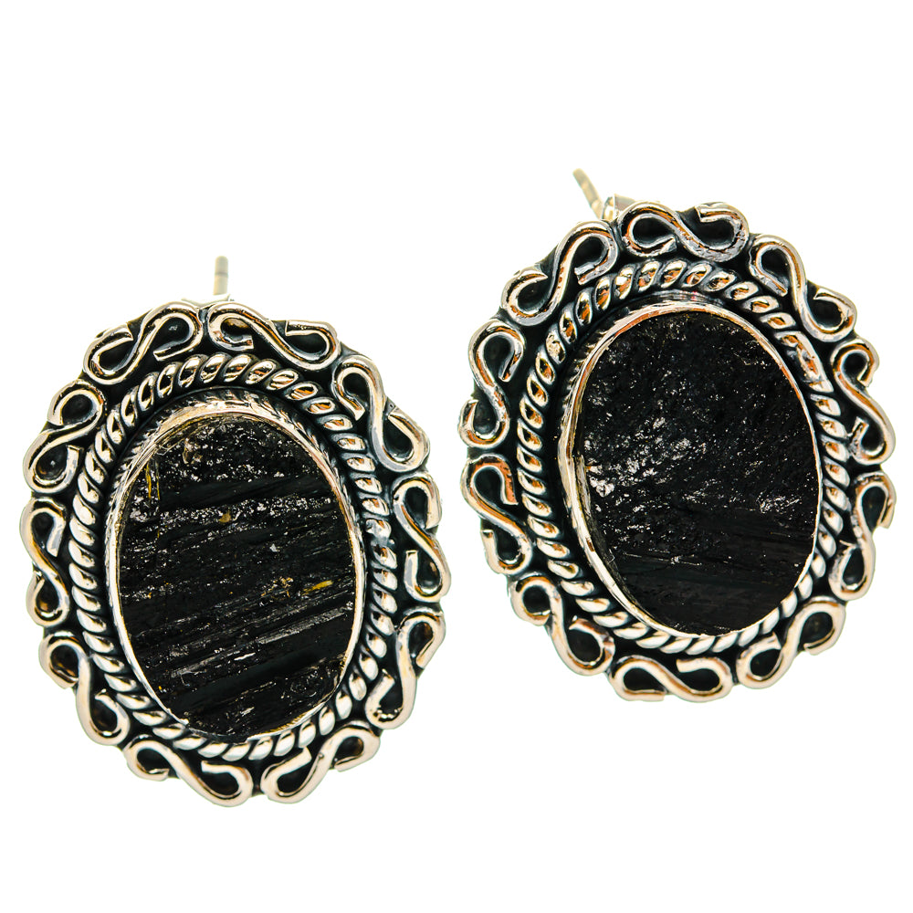 Black Tourmaline Earrings handcrafted by Anasilvercos - EARR428490 - Photo 2