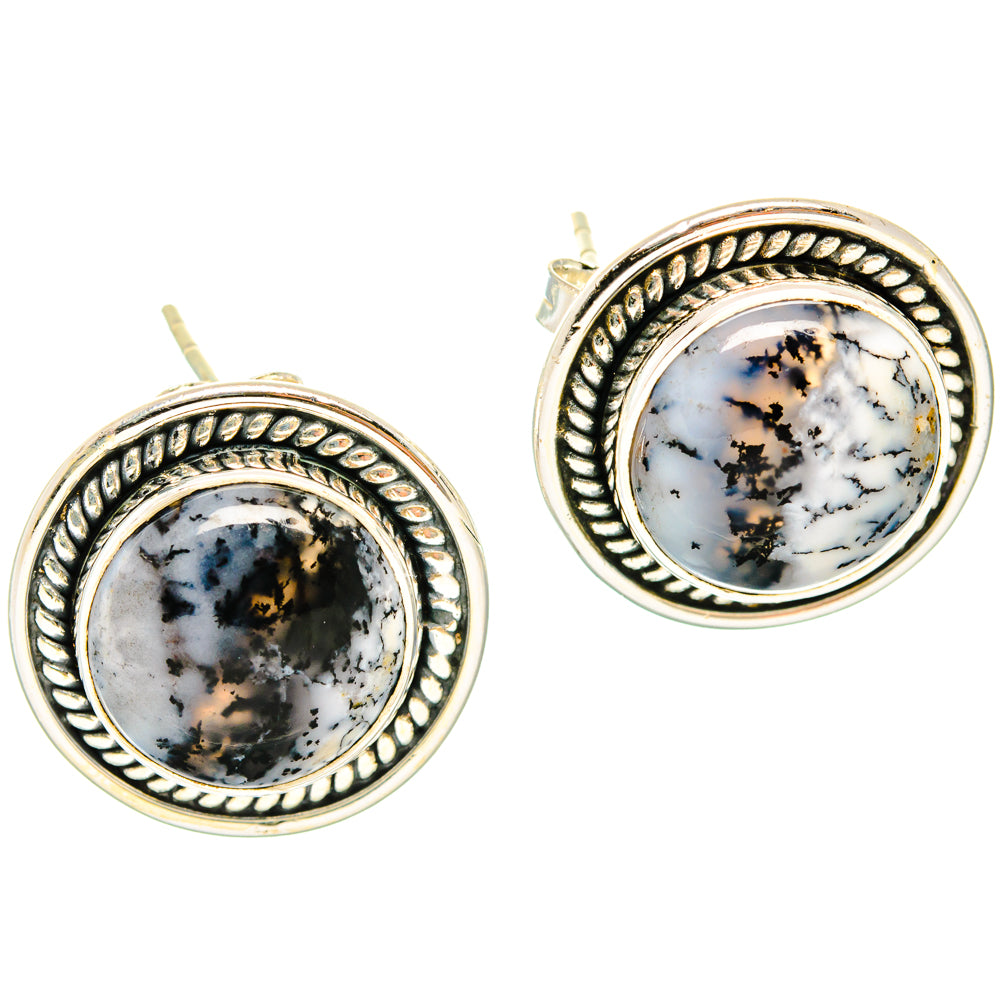Dendritic Opal Earrings handcrafted by Anasilvercos - EARR428494 - Photo 2