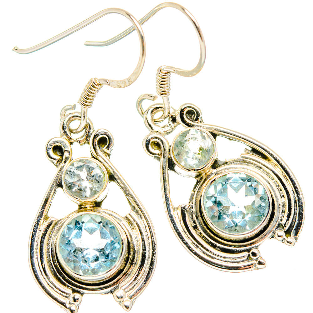 Blue Topaz Earrings handcrafted by Anasilvercos - EARR428506 - Photo 2