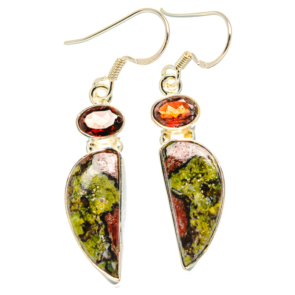 Dragon's Blood Stone Earrings handcrafted by Anasilvercos - EARR428519 - Photo 2