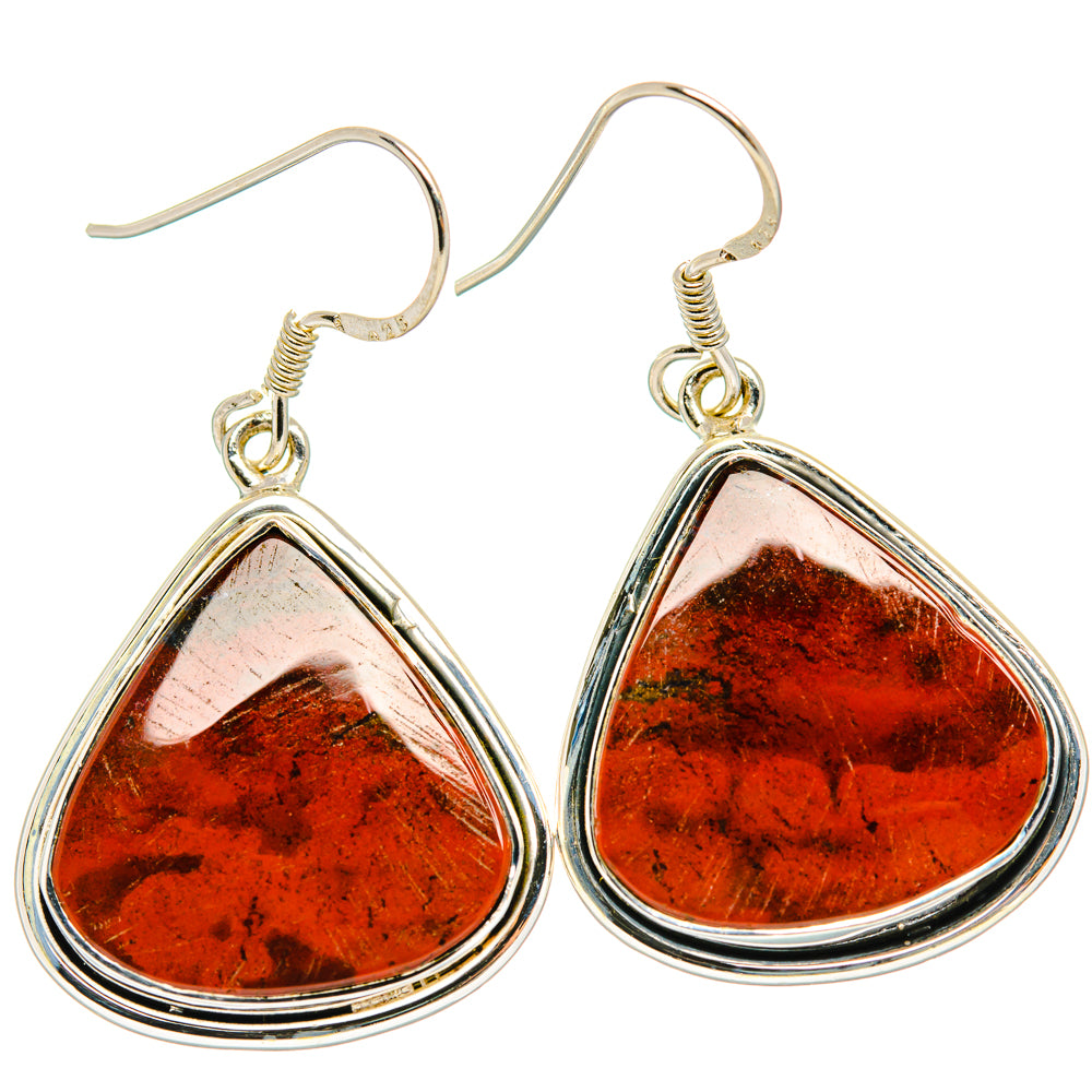 Bloodstone Earrings handcrafted by Anasilvercos - EARR428523 - Photo 2