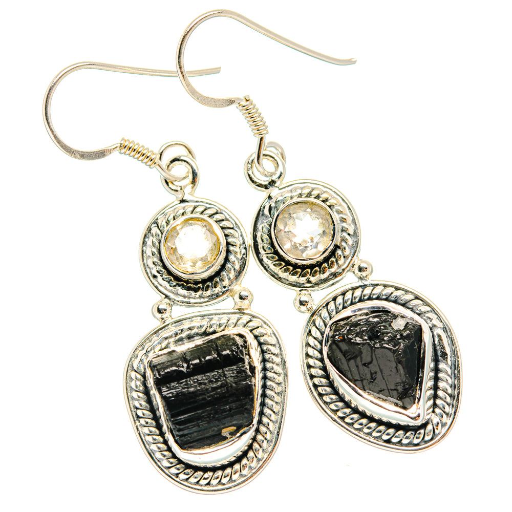 Black Tourmaline Earrings handcrafted by Anasilvercos - EARR428529 - Photo 2