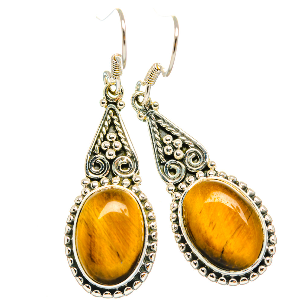 Tiger Eye Earrings handcrafted by Anasilvercos - EARR428531 - Photo 2