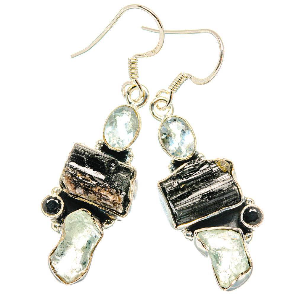 Black Tourmaline Earrings handcrafted by Anasilvercos - EARR428533 - Photo 2