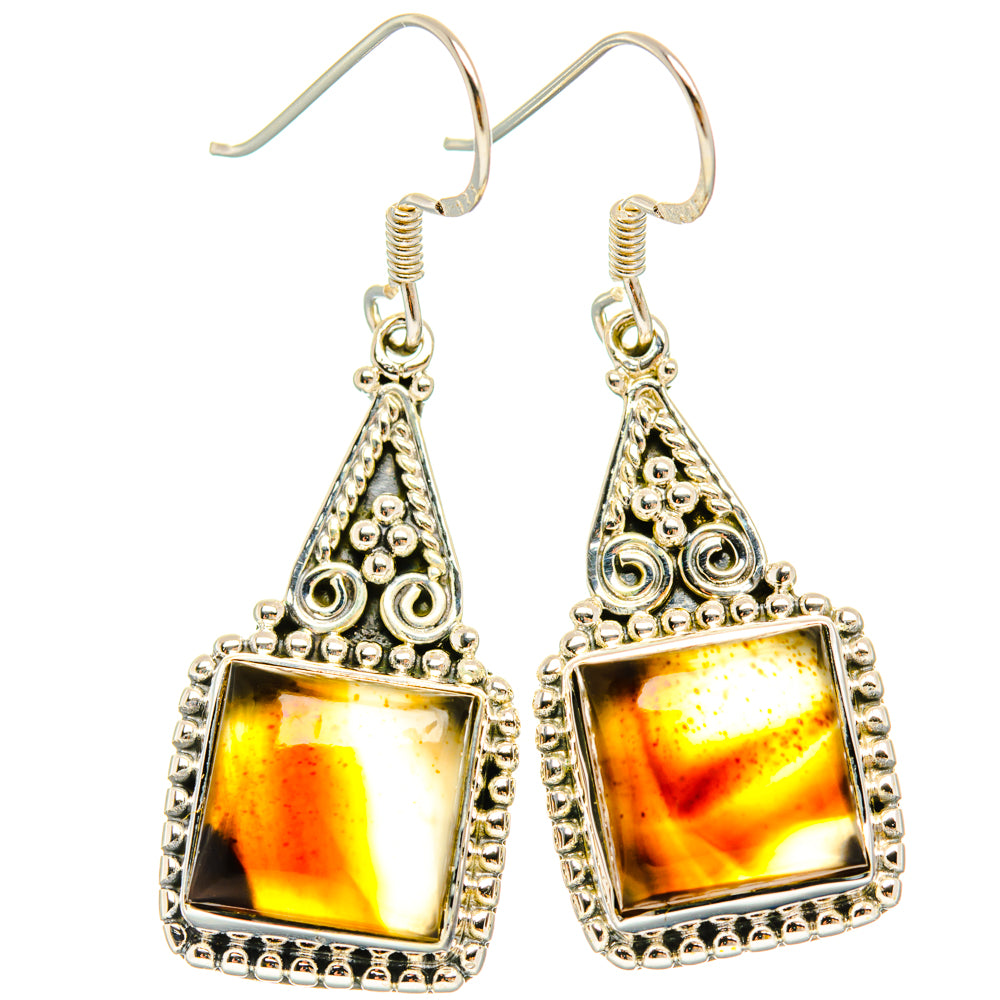 Montana Agate Earrings handcrafted by Anasilvercos - EARR428598 - Photo 2