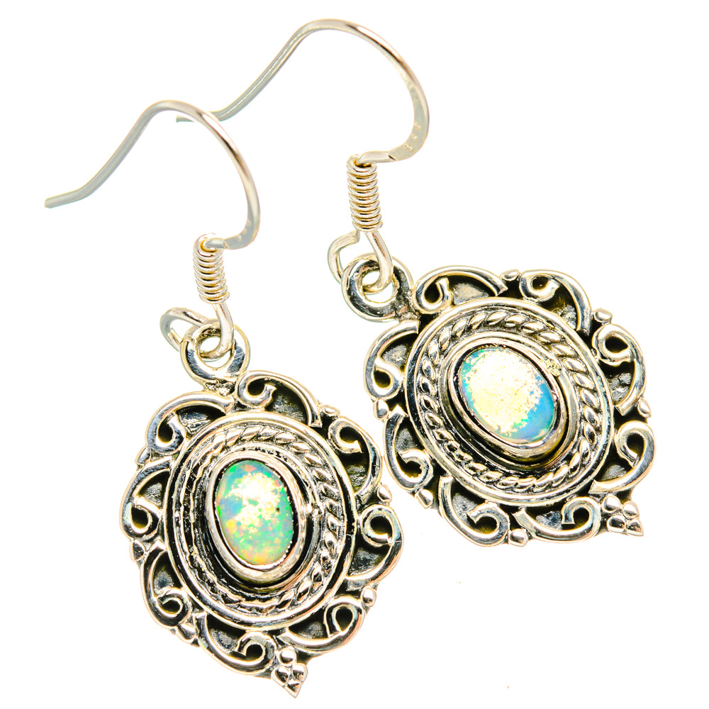Ethiopian Opal Earrings handcrafted by Anasilvercos - EARR428601 - Photo 2