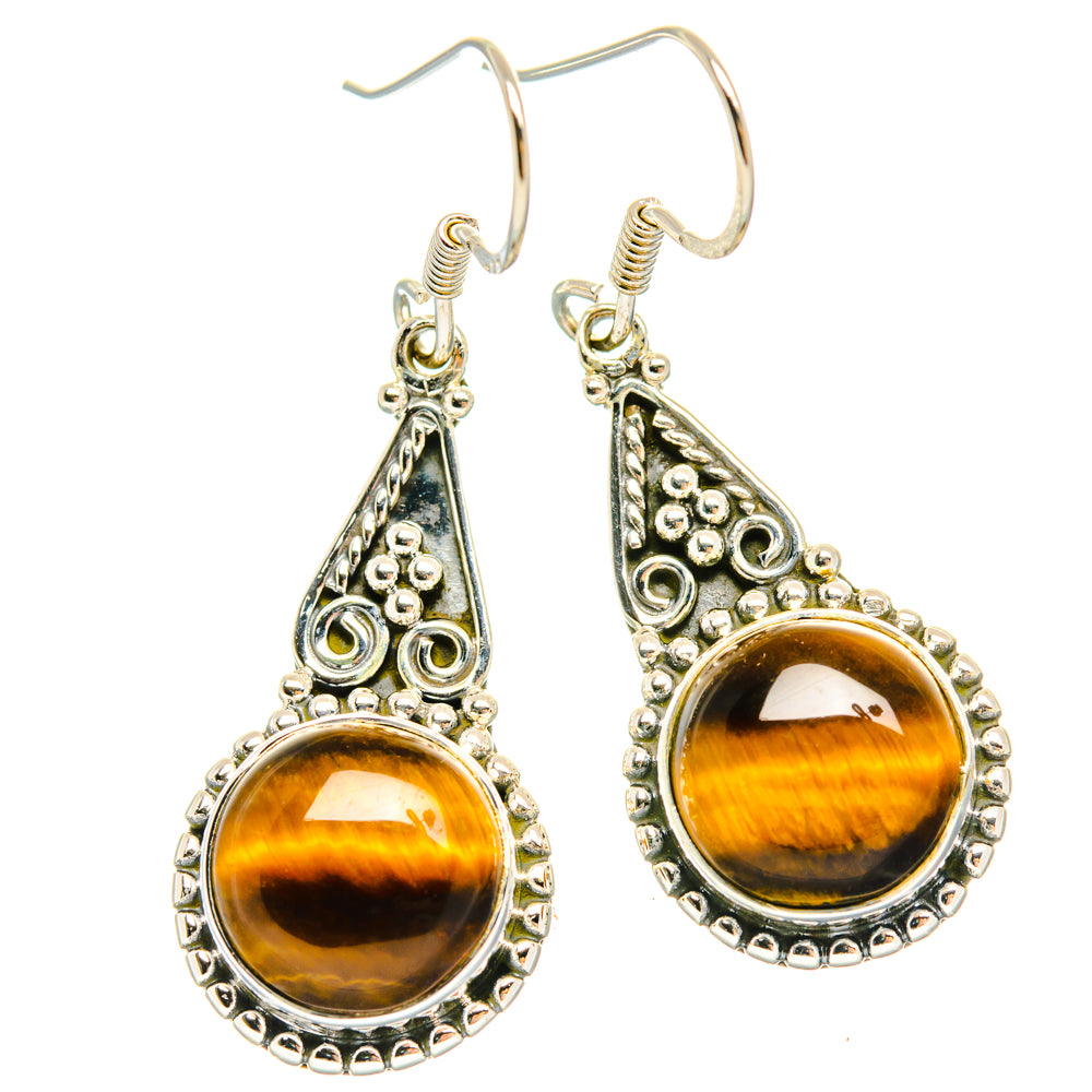 Tiger Eye Earrings handcrafted by Anasilvercos - EARR428602 - Photo 2