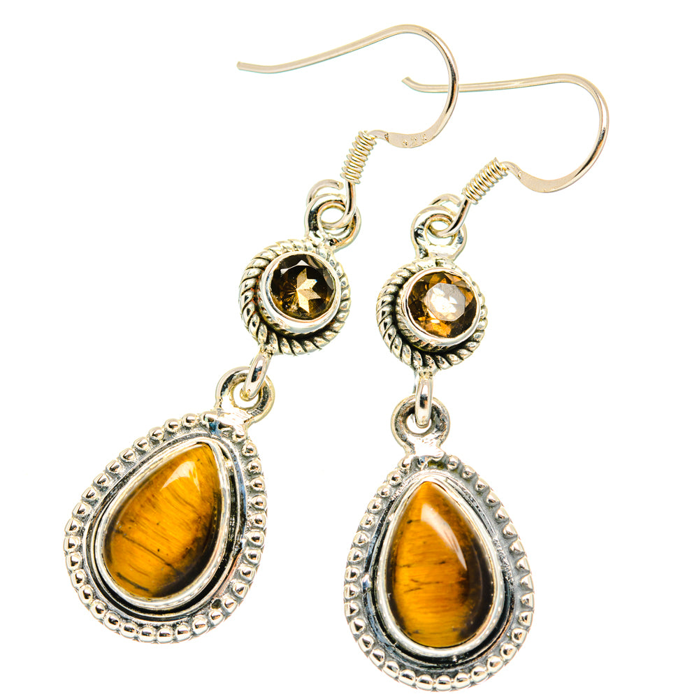 Tiger Eye Earrings handcrafted by Anasilvercos - EARR428620 - Photo 2