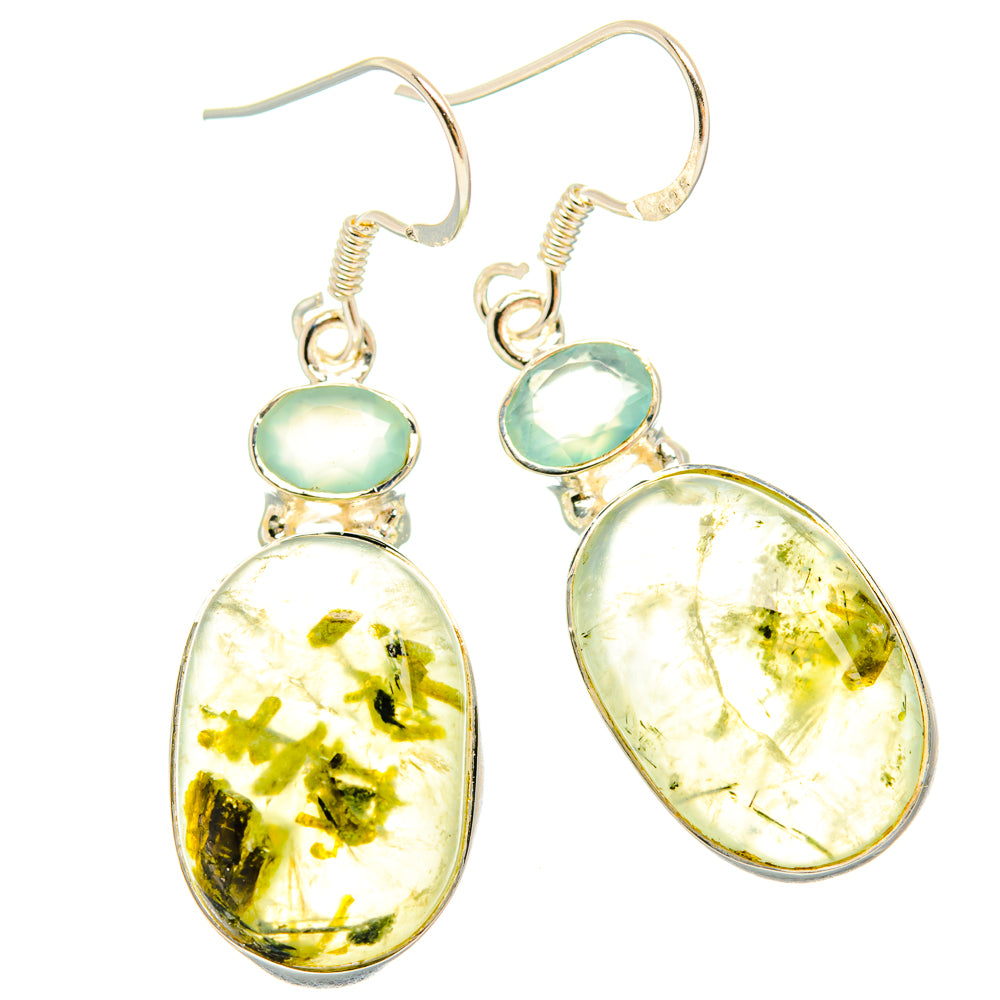 Prehnite Earrings handcrafted by Anasilvercos - EARR428634 - Photo 2