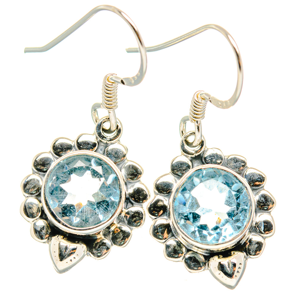 Blue Topaz Earrings handcrafted by Anasilvercos - EARR428655 - Photo 2