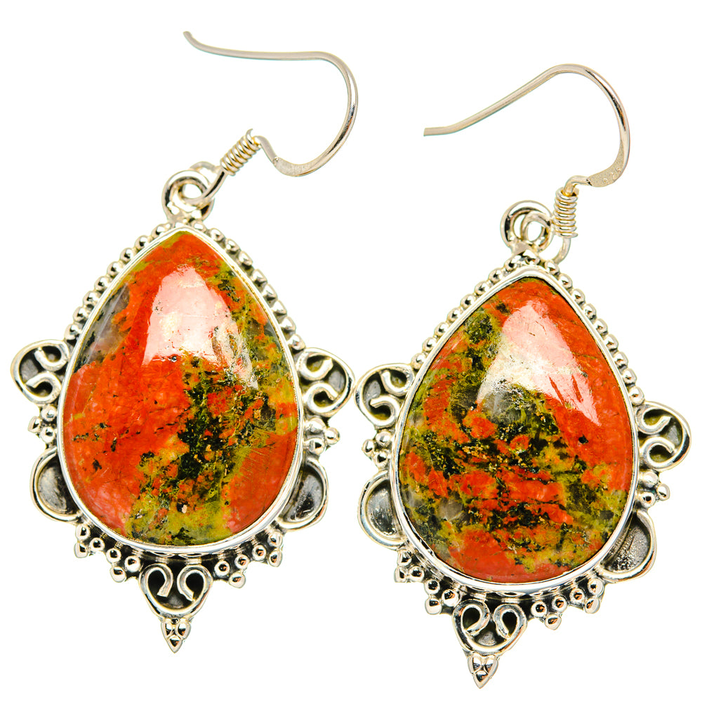 Unakite Earrings handcrafted by Anasilvercos - EARR428657 - Photo 2