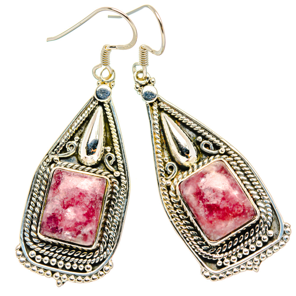 Lepidolite Earrings handcrafted by Anasilvercos - EARR428665 - Photo 2