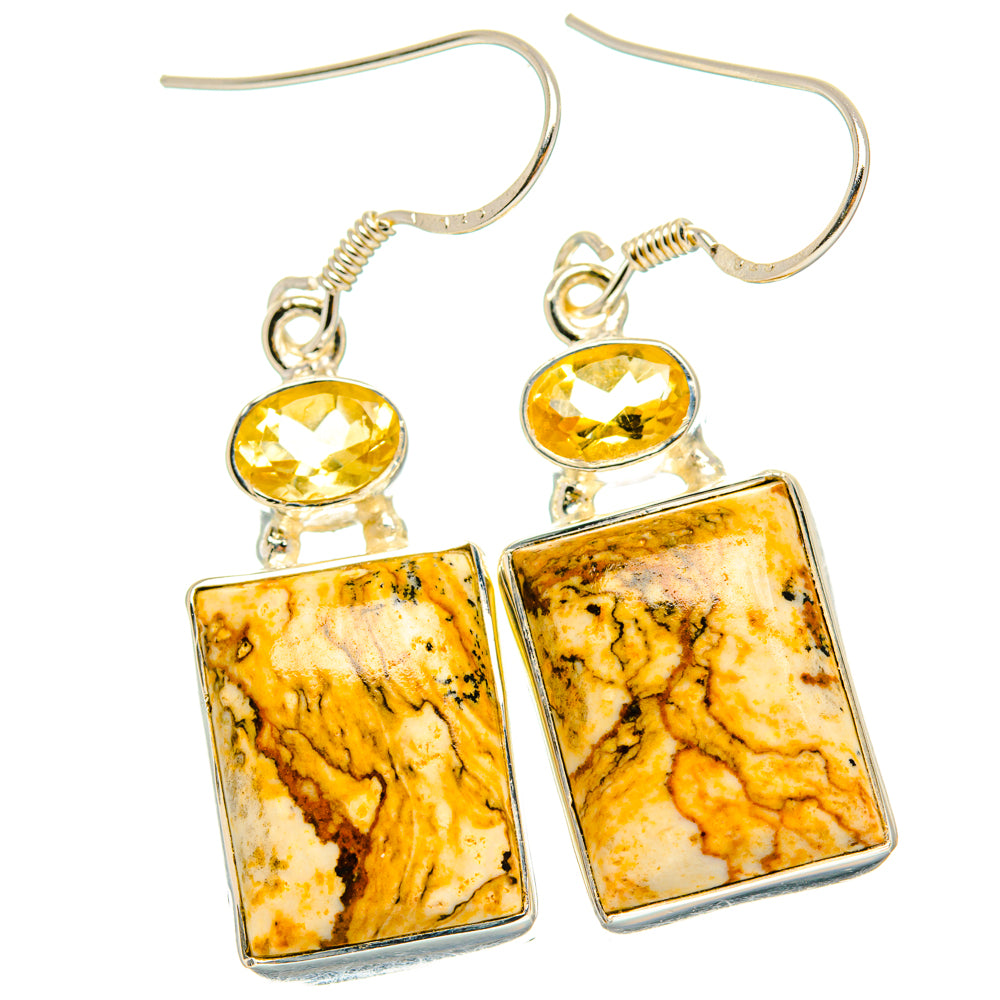 Brecciated Mookaite Earrings handcrafted by Anasilvercos - EARR428680 - Photo 2