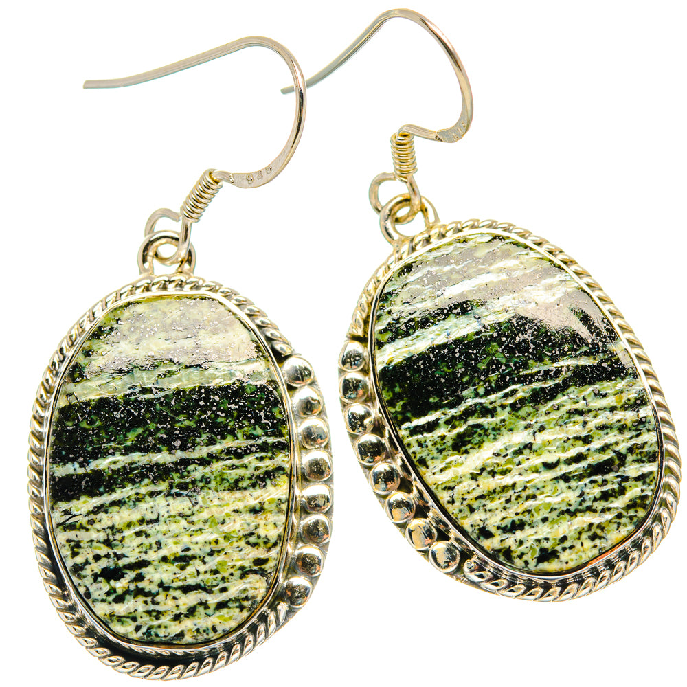 Green Swiss Opal Earrings handcrafted by Anasilvercos - EARR428682 - Photo 2