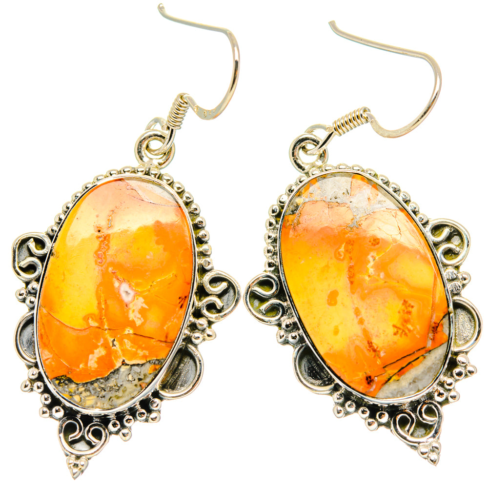 Brecciated Mookaite Earrings handcrafted by Anasilvercos - EARR428684 - Photo 2