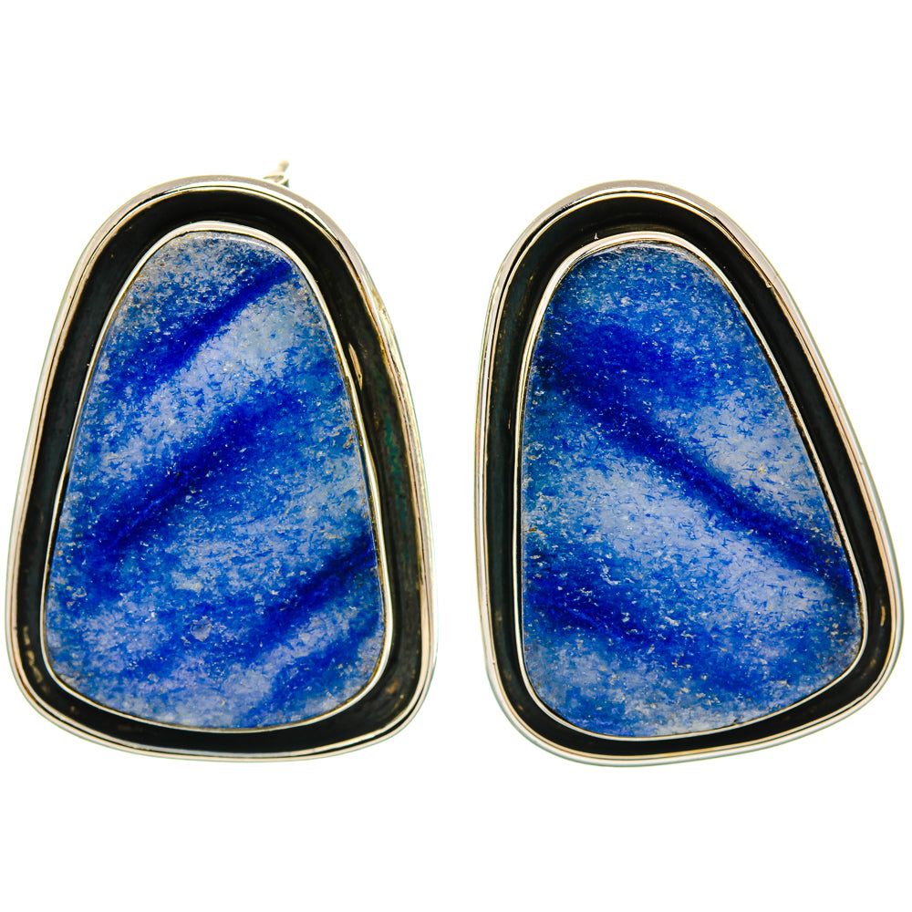 Sodalite Earrings handcrafted by Anasilvercos - EARR428689 - Photo 2